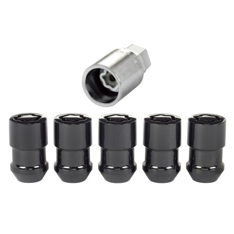 McGard Wheel Lock Nut Set - 5pk. (Cone Seat) 1/2-20 / 3/4 &13/16 Dual Hex / 1.46in. Length - Black thumbnail 3