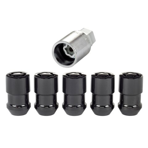 McGard Wheel Lock Nut Set - 5pk. (Cone Seat) 1/2-20 / 3/4 &13/16 Dual Hex / 1.46in. Length - Black thumbnail 8