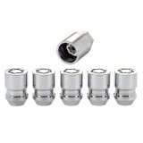 McGard Wheel Lock Nut Set - 5pk. (Cone Seat) M12X1.25 / 13/16 Hex / 1.28in. Length - Chrome thumbnail 7