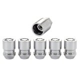McGard Wheel Lock Nut Set - 5pk. (Cone Seat) M12X1.5 / 13/16 Hex / 1.28in. Length - Chrome thumbnail 3