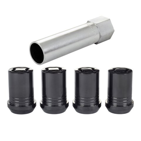 McGard Wheel Lock Nut Set - 4pk. (Tuner / Cone Seat) M12X1.25 / 13/16 Hex / 1.24in. Length - Black thumbnail 1