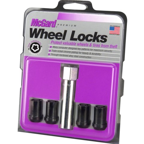 McGard Wheel Lock Nut Set - 4pk. (Tuner / Cone Seat) M12X1.25 / 13/16 Hex / 1.24in. Length - Black thumbnail 3
