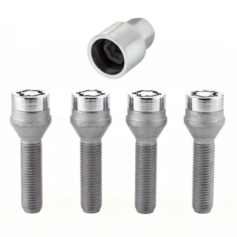 McGard Wheel Lock Bolt Set - 4pk. (Cone Seat) M12X1.5 / 21mm Hex / 36.3mm Shank Length - Chrome thumbnail 3