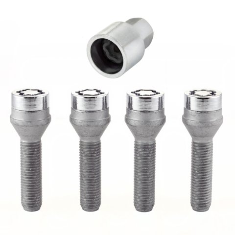 McGard Wheel Lock Bolt Set - 4pk. (Cone Seat) M12X1.5 / 21mm Hex / 36.3mm Shank Length - Chrome thumbnail 8