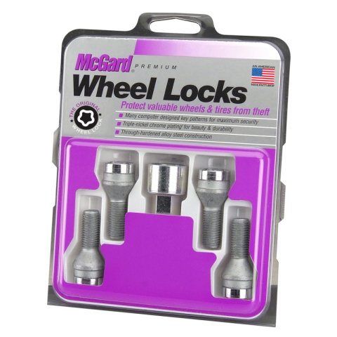 McGard Wheel Lock Bolt Set - 4pk. (Cone Seat) M12X1.25 / 19mm Hex / 29.1mm Shank Length - Chrome thumbnail 8