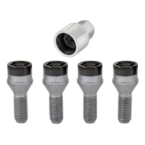 McGard Wheel Lock Bolt Set - 4pk. (Cone Seat) M12X1.5 / 17mm Hex / 25.5mm Shank Length - Black thumbnail 5