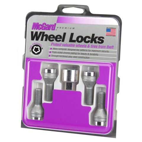 McGard Wheel Lock Bolt Set - 4pk. (Cone Seat) M12X1.75 / 19mm Hex / 28.9mm Shank Length - Chrome thumbnail 3
