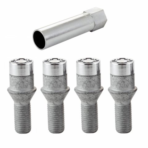 McGard Wheel Lock Bolt Set - 4pk. (Tuner / Cone Seat) M12X1.5 / 17mm Hex / 29.6mm Shank L. - Chrome thumbnail 8