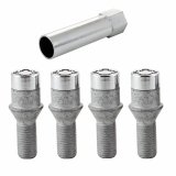 McGard Wheel Lock Bolt Set - 4pk. (Tuner / Cone Seat) M12X1.5 / 17mm Hex / 22.4mm Shank L. - Chrome thumbnail 5