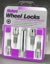 McGard Wheel Lock Bolt Set - 4pk. (Tuner / Cone Seat) M14X1.5 / 17mm Hex / 24.0mm Shank L. - Chrome thumbnail 2