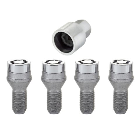McGard Wheel Lock Bolt Set - 4pk. (Cone Seat) M12X1.25 / 17mm Hex / 22.0mm Shank Length - Chrome thumbnail 4