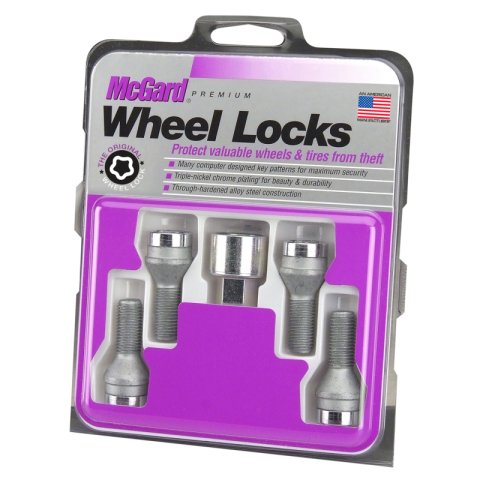 McGard Wheel Lock Bolt Set - 4pk. (Cone Seat) M12X1.25 / 17mm Hex / 22.0mm Shank Length - Chrome thumbnail 6