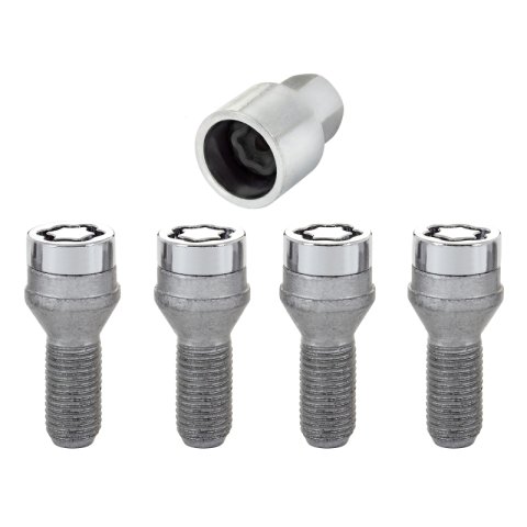 McGard Wheel Lock Bolt Set - 4pk. (Cone Seat) M14X1.5 / 17mm Hex / 27.5mm Shank Length - Chrome thumbnail 6