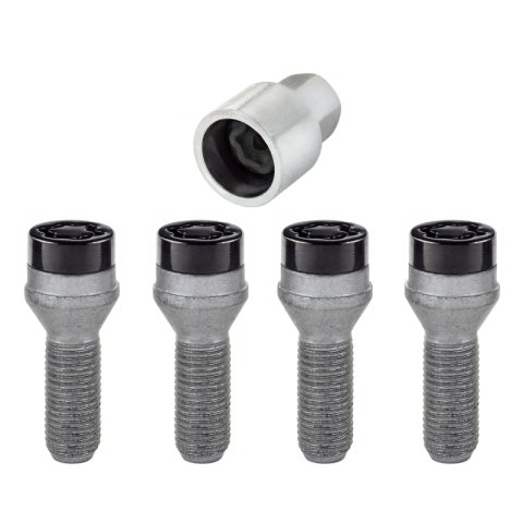 McGard Wheel Lock Bolt Set - 4pk. (Cone Seat) M14X1.5 / 17mm Hex / 31.0mm Shank Length - Black thumbnail 4