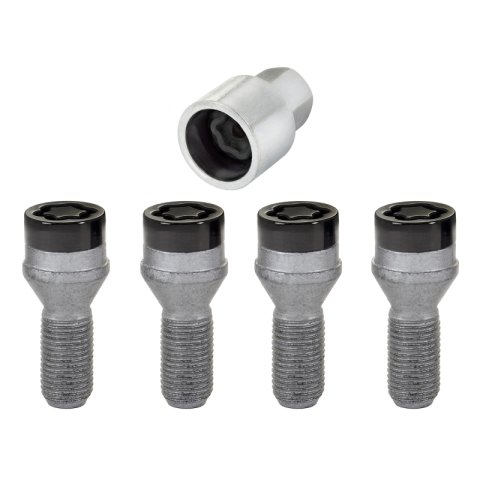 McGard Wheel Lock Bolt Set - 4pk. (Cone Seat) M14X1.25 / 17mm Hex / 27.3mm Shank Length - Black thumbnail 4