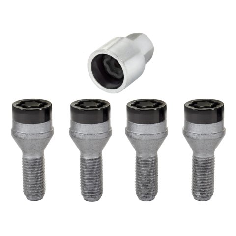 McGard Wheel Lock Bolt Set - 4pk. (Cone Seat) M12X1.25 / 19mm Hex / 25.6mm Shank Length - Black thumbnail 7