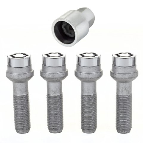 McGard Wheel Lock Bolt Set - 4pk. (Radius Seat) M14X1.5 / 17mm Hex / 45.0mm Shank Length - Chrome thumbnail 2