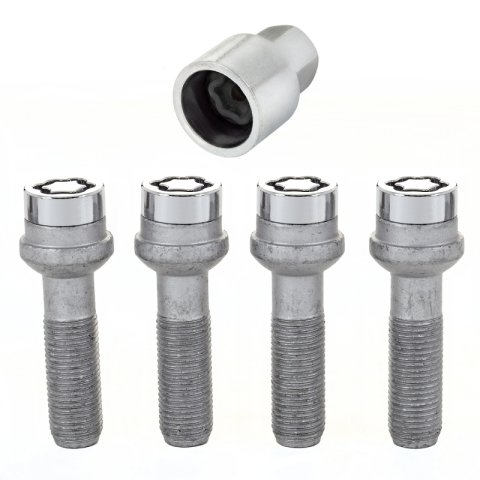 McGard Wheel Lock Bolt Set - 4pk. (Radius Seat) M14X1.5 / 17mm Hex / 45.0mm Shank Length - Chrome thumbnail 4