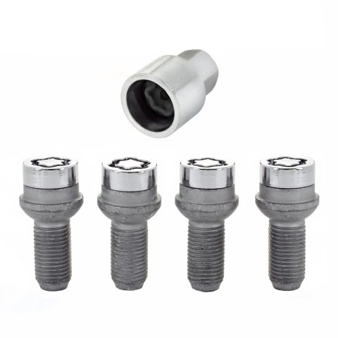 McGard Wheel Lock Bolt Set - 4pk. (Radius Seat) M14X1.5 / 17mm Hex / 26.7mm Shank Length - Chrome thumbnail 3
