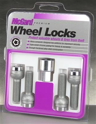 McGard Wheel Lock Bolt Set - 4pk. (Radius Seat) M12X1.5 / 17mm Hex / 27.9mm Shank Length - Chrome thumbnail 2