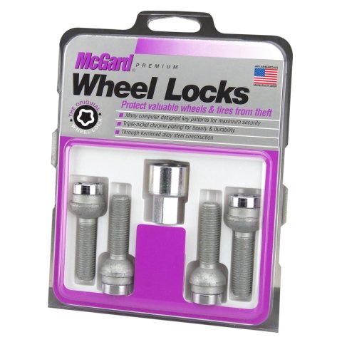 McGard Wheel Lock Bolt Set - 4pk. (Radius Seat) M12X1.5 / 17mm Hex / 27.9mm Shank Length - Chrome thumbnail 8