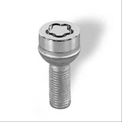 McGard Wheel Lock Bolt Set - 4pk. (Radius Seat) M12X1.5 / 17mm Hex / 20.6mm Shank Length - Chrome thumbnail 1