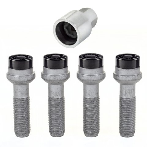 McGard Wheel Lock Bolt Set - 4pk. (Radius Seat) M14X1.5 / 17mm Hex / 45.0mm Shank Length - Black thumbnail 6