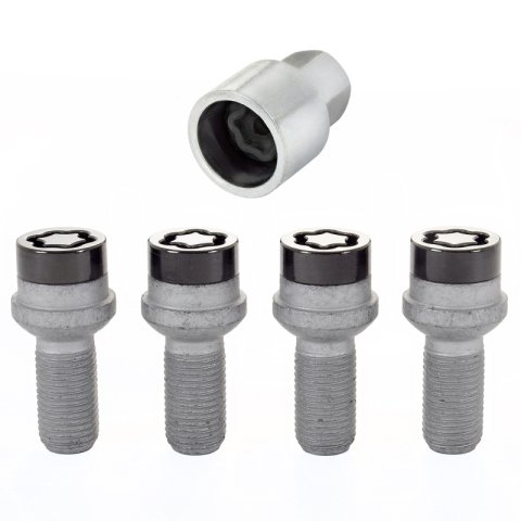 McGard Wheel Lock Bolt Set - 4pk. (Radius Seat) M14X1.5 / 17mm Hex / 26.7mm Shank Length - Black thumbnail 3