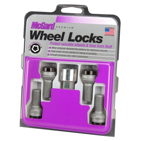 McGard Wheel Lock Bolt Set - 4pk. (Radius Seat) M14X1.5 / 17mm Hex / 26.7mm Shank Length - Black thumbnail 5