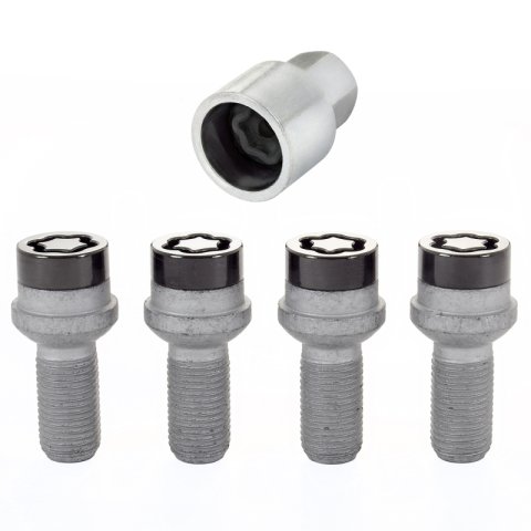 McGard Wheel Lock Bolt Set - 4pk. (Radius Seat) M14X1.5 / 17mm Hex / 26.7mm Shank Length - Black thumbnail 6