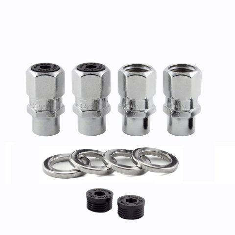McGard Hex Lug Nut (Drag Racing Short Shank) 1/2-20 / 13/16 Hex / 1.6in. Length (4-Pack) - Chrome thumbnail 3