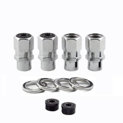 McGard Hex Lug Nut (Drag Racing Short Shank) 1/2-20 / 13/16 Hex / 1.6in. Length (4-Pack) - Chrome thumbnail 5