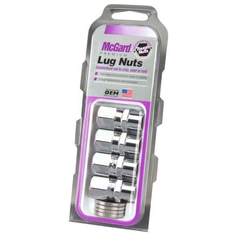McGard Hex Lug Nut (Drag Racing Short Shank) 1/2-20 / 13/16 Hex / 1.6in. Length (4-Pack) - Chrome thumbnail 6