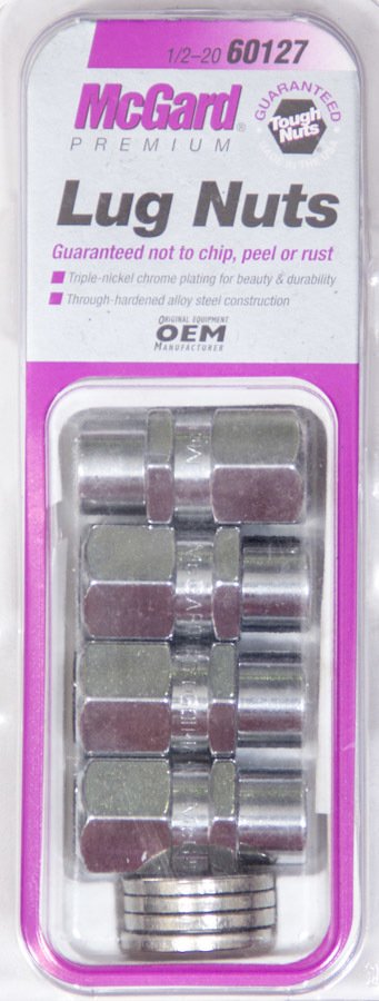 McGard Hex Lug Nut (Drag Racing Short Shank) 1/2-20 / 13/16 Hex / 1.6in. Length (4-Pack) - Chrome thumbnail 7