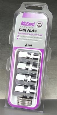 McGard Hex Lug Nut (Drag Racing Short Shank) 7/16-20 / 13/16 Hex / 1.6in. Length (4-Pack) - Chrome thumbnail 3