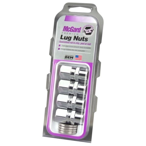McGard Hex Lug Nut (Drag Racing Short Shank) 7/16-20 / 13/16 Hex / 1.6in. Length (4-Pack) - Chrome thumbnail 9