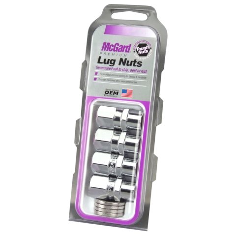McGard Hex Lug Nut (Drag Racing Short Shank) M12X1.5 / 13/16 Hex / 1.6in. Length (4-Pack) - Chrome thumbnail 2