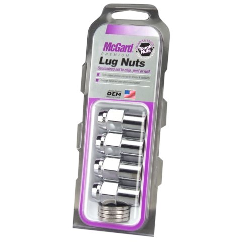 McGard Hex Lug Nut (Reg. Shank - .746in.) 1/2-20 / 13/16 Hex / 1.65in. Length (4-Pack) - Chrome thumbnail 2
