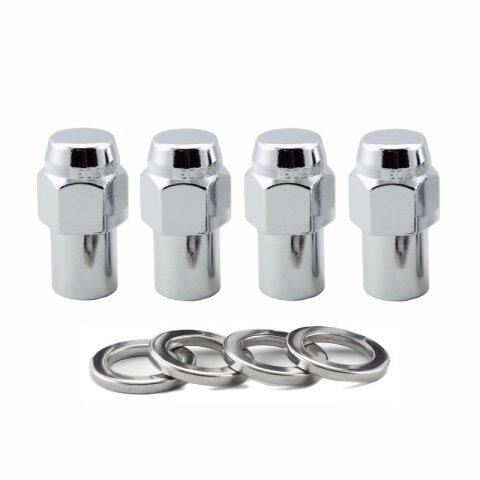 McGard Hex Lug Nut (Reg. Shank - .746in.) 1/2-20 / 13/16 Hex / 1.65in. Length (4-Pack) - Chrome thumbnail 5