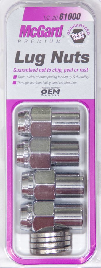 McGard Hex Lug Nut (Reg. Shank - .746in.) 1/2-20 / 13/16 Hex / 1.65in. Length (4-Pack) - Chrome thumbnail 7