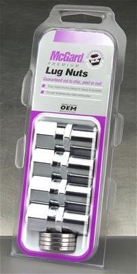 McGard Hex Lug Nut (Drag Racing Reg. Shank) M12X1.5 / 13/16 Hex / 1.86in. Length (4-Pack) - Chrome thumbnail 2