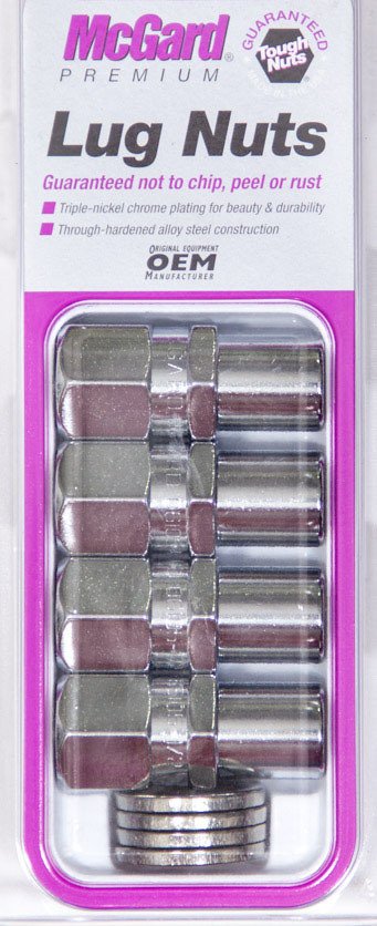 McGard Hex Lug Nut (Drag Racing Reg. Shank) M12X1.5 / 13/16 Hex / 1.86in. Length (4-Pack) - Chrome thumbnail 9