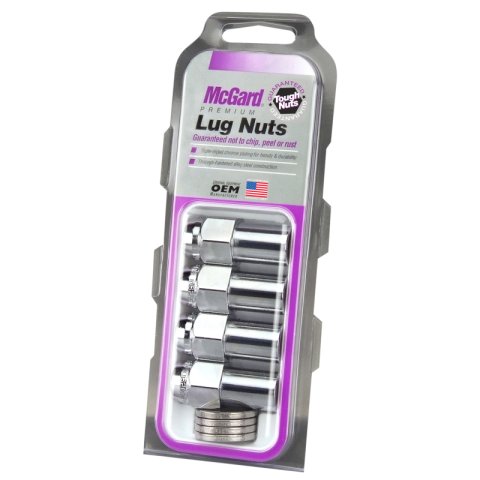 McGard Hex Lug Nut (Long Shank - .946in.) M12X1.5 / 13/16 Hex / 1.85in. Length (4-pack) - Chrome thumbnail 8