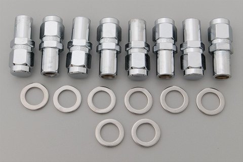 McGard Hex Lug Nut (Long Shank - 1in. / Duplex) 1/2-20 / 7/8 Hex / 2.425in. Length (8-Pack) - Chrome