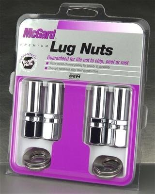 McGard Hex Lug Nut (Drag Racing X-Long Shank) 7/16-20 / 13/16 Hex / 2.475in. Length (4-Pk) - Chrome thumbnail 2
