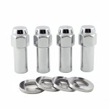 McGard Hex Lug Nut (X-Long Shank - 1.365in.) 1/2-20 / 13/16 Hex / 2.27in. Length (4-Pack) - Chrome thumbnail 3