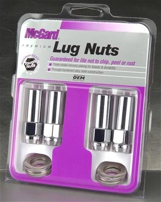 McGard Hex Lug Nut (X-Long Shank) M12X1.5 CTR Washer / 13/16 Hex / 2.27in. Length (4-Pack) - Chrome thumbnail 2
