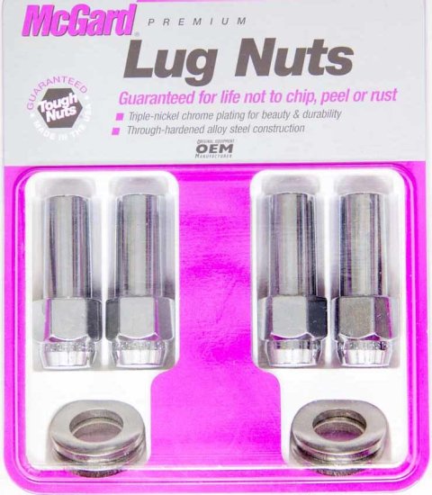 McGard Hex Lug Nut (X-Long Shank) M12X1.5 CTR Washer / 13/16 Hex / 2.27in. Length (4-Pack) - Chrome thumbnail 9