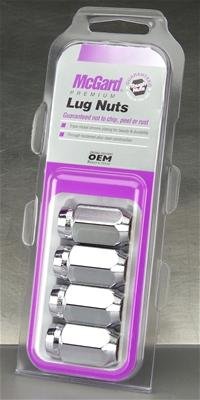 McGard Hex Lug Nut (Cone Seat) 1/2-20 / 13/16 Hex / 1.5in. Length (4-Pack) - Chrome thumbnail 2