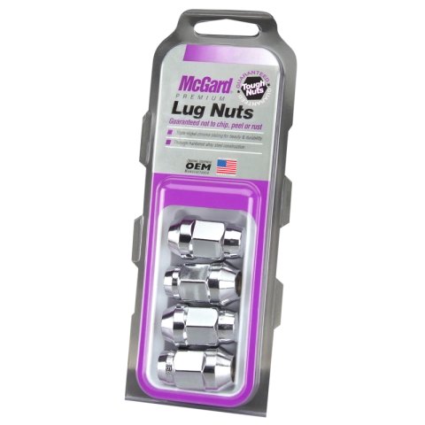 McGard Hex Lug Nut (Cone Seat Bulge Style) 1/2-20 / 3/4 Hex / 1.45in. Length (4-pack) - Chrome thumbnail 6